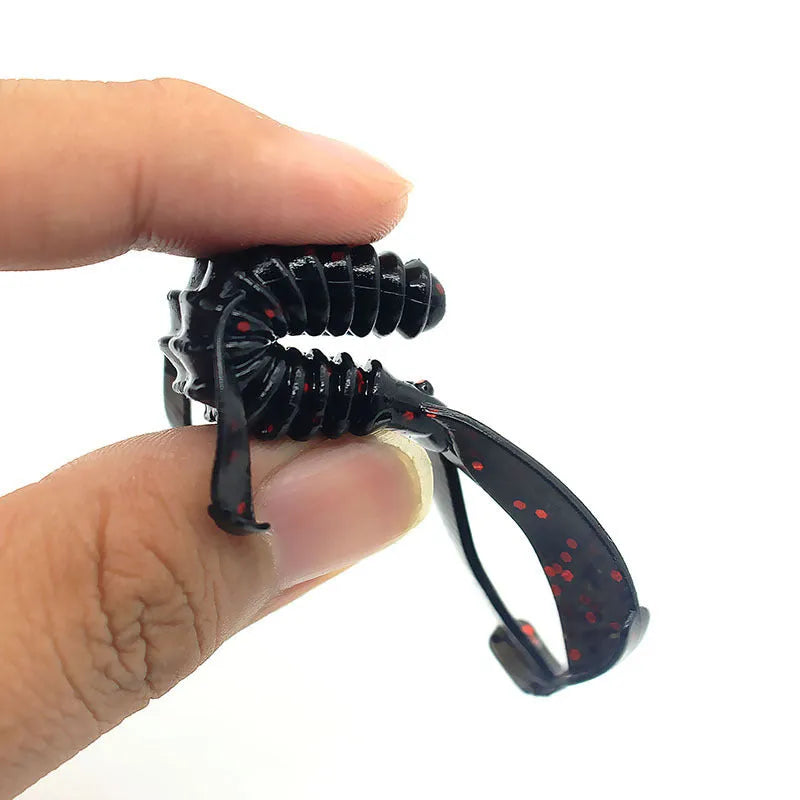 PVC soft bait fishing lure showing colour options in 8cm and 12cm sizes