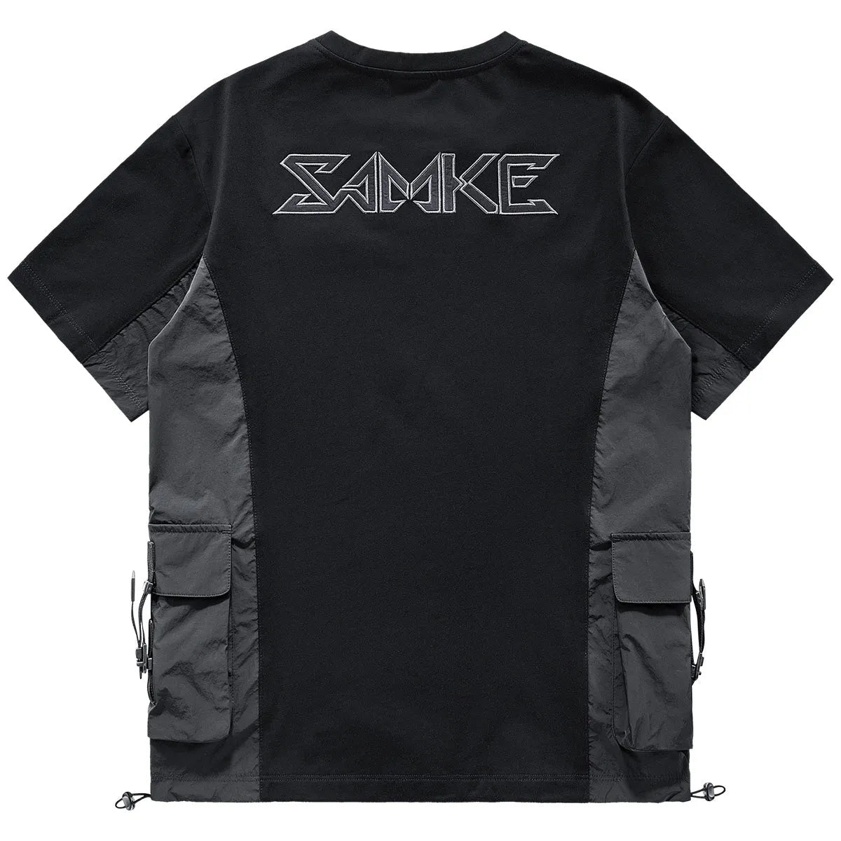 Men's cotton solid colour black short sleeve t-shirt on model, summer casual top