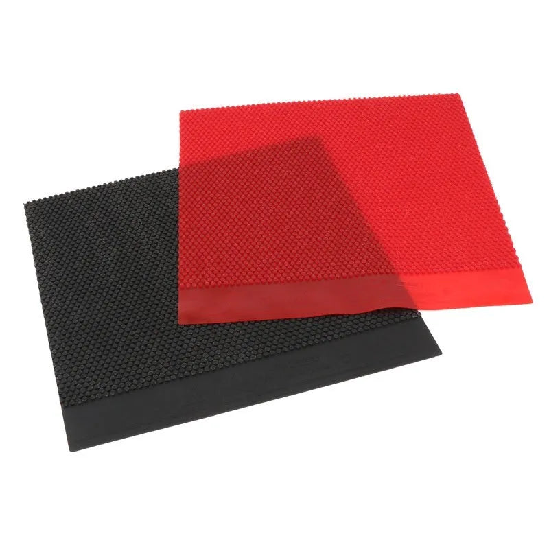Small particle table tennis rubber sheet in black and red colours for racket resurfacing