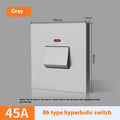 25A or 45A three-pole electrical switch with illuminated panel in gold, grey or white