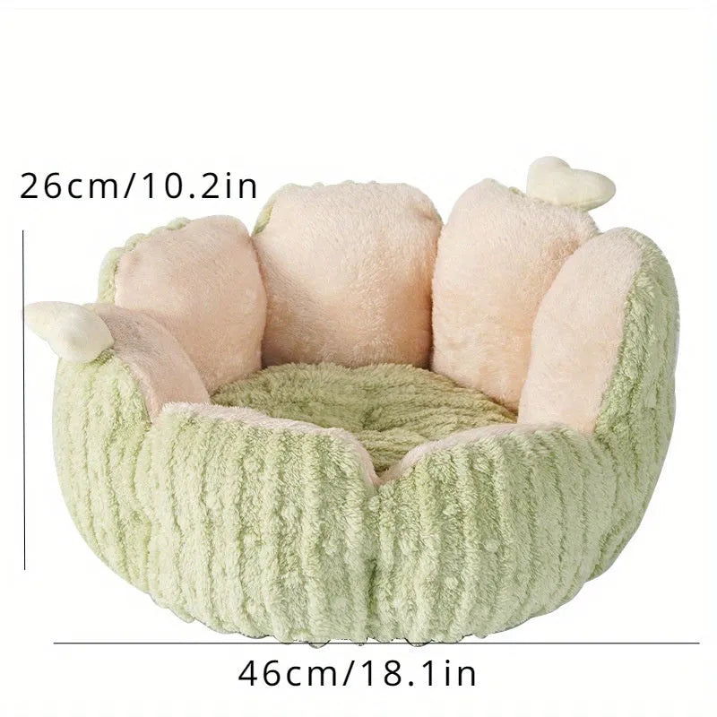 Cat litter kennel with cactus design and soft padded sides in purple or green colour