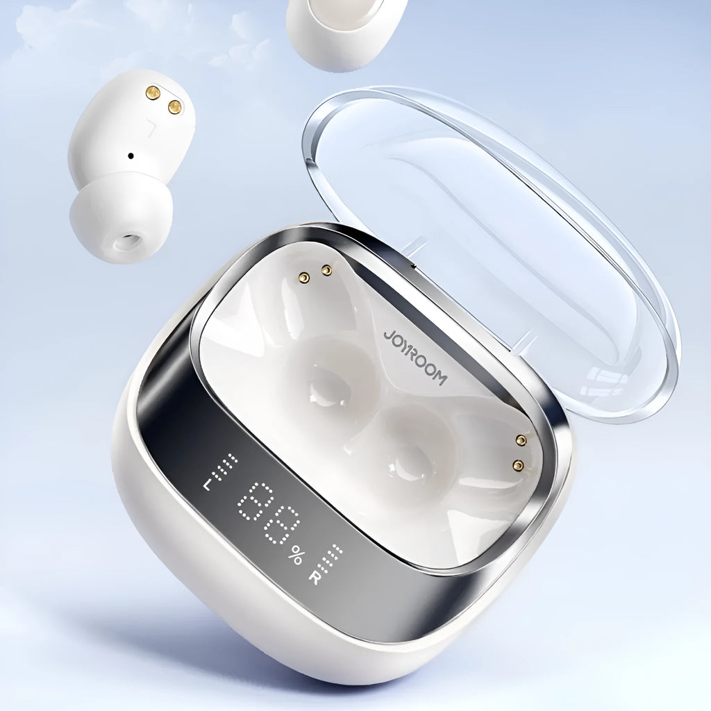 Wireless Bluetooth in-ear headphones in Dawn White colour with charging case