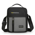 Men's casual one shoulder messenger bag in nylon fabric with sewing thread detailing