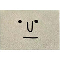 Cartoon Mr. Big Nose PVC doormat with geometric pattern in square shape