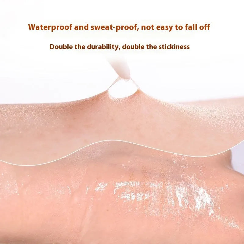 Roll of invisible lace double eyelid stickers in shades Crescent M, Crescent S, and Olive M.