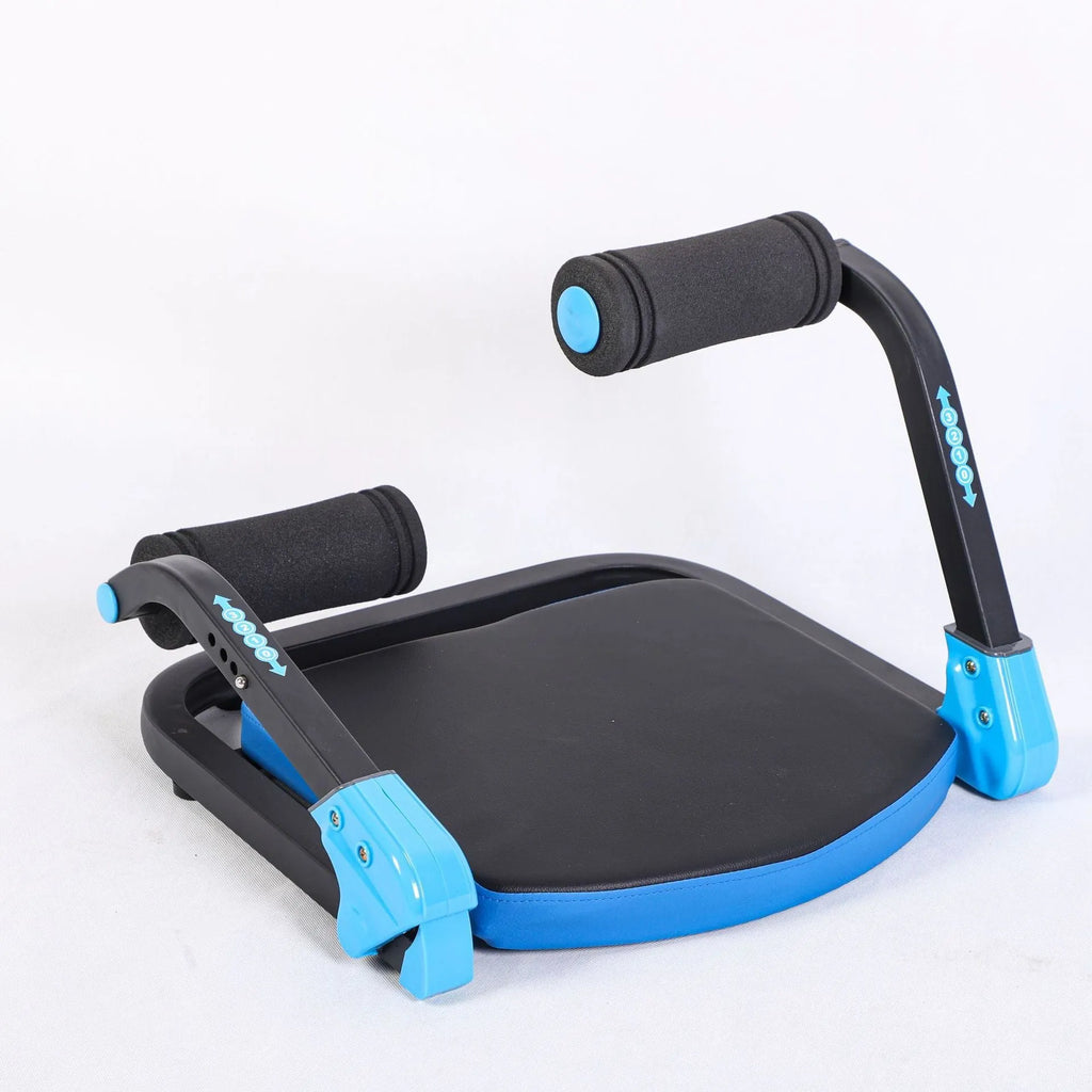 Mini multifunctional abdominal device in sky blue colour for home fitness workouts