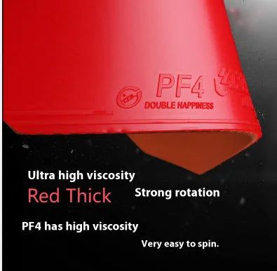 Fast Attack Sticky Classic-50 table tennis racket with anti-rubber, red or black, thick or medium thick sponge.