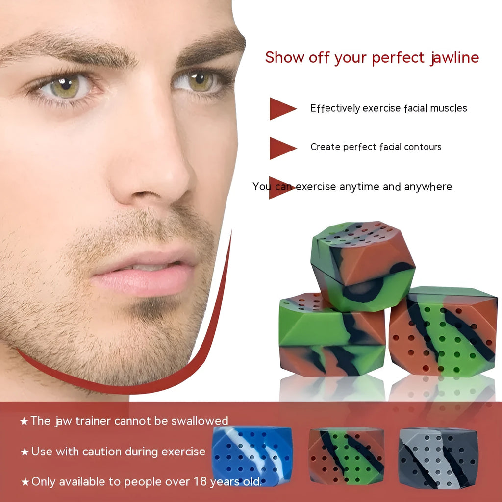 Camouflage silicone facial muscle fitness balls for jaw training and masseter exercise