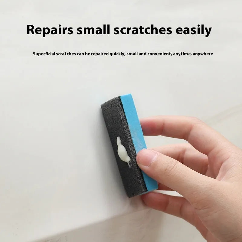 Car scratch repair wax kit containing A and B wax tubes with sponge applicator for paint polishing