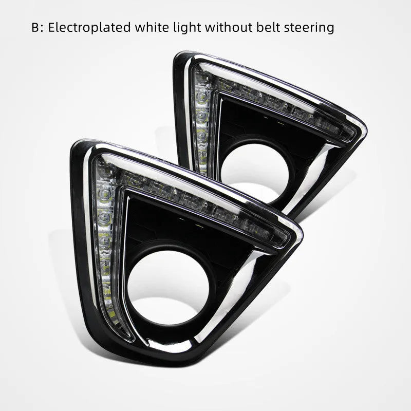 Mazda CX-5 replacement LED daytime running light bulbs with electroplated housing.