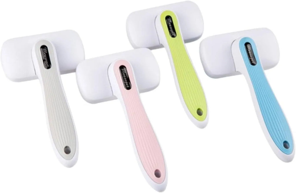Automatic pet hair removal comb for dogs and cats in blue colour
