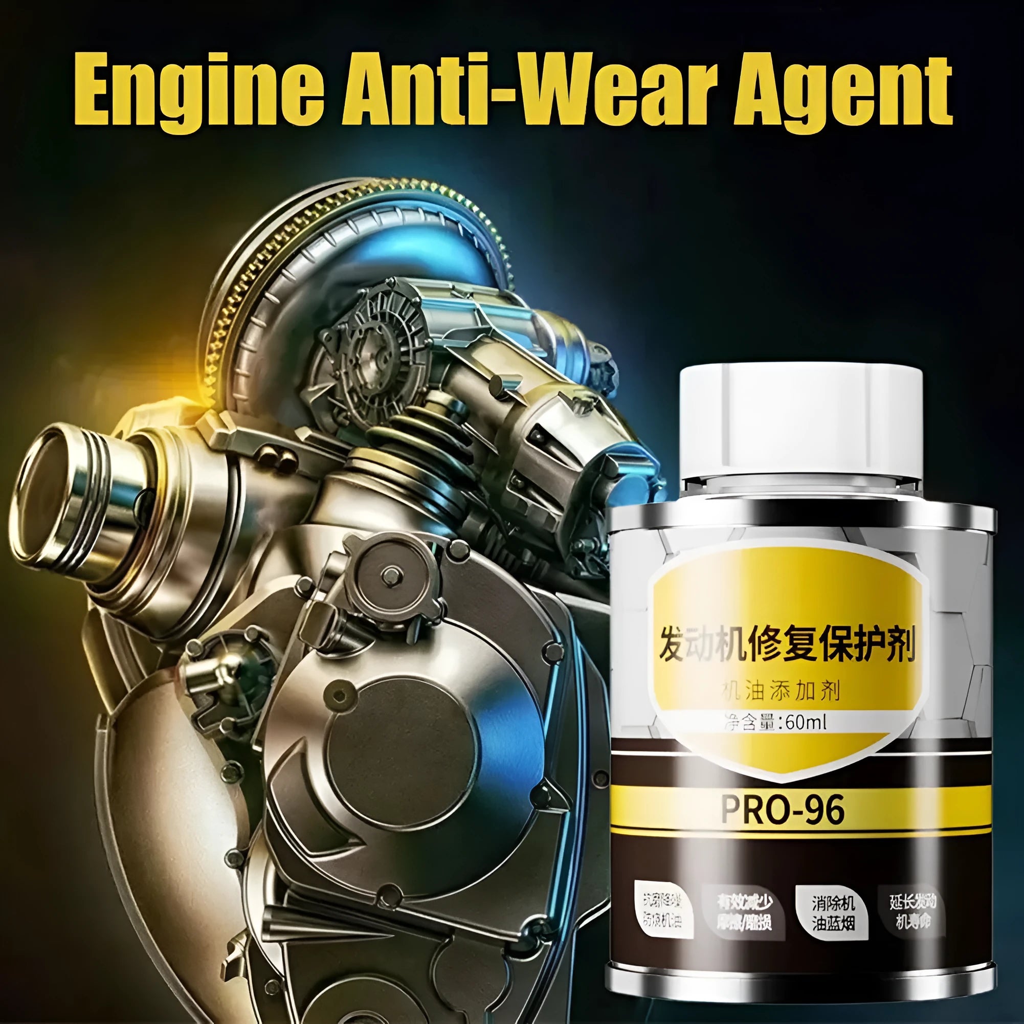 White packaged 60ml engine oil additive anti-wear protective agent for automotive engines