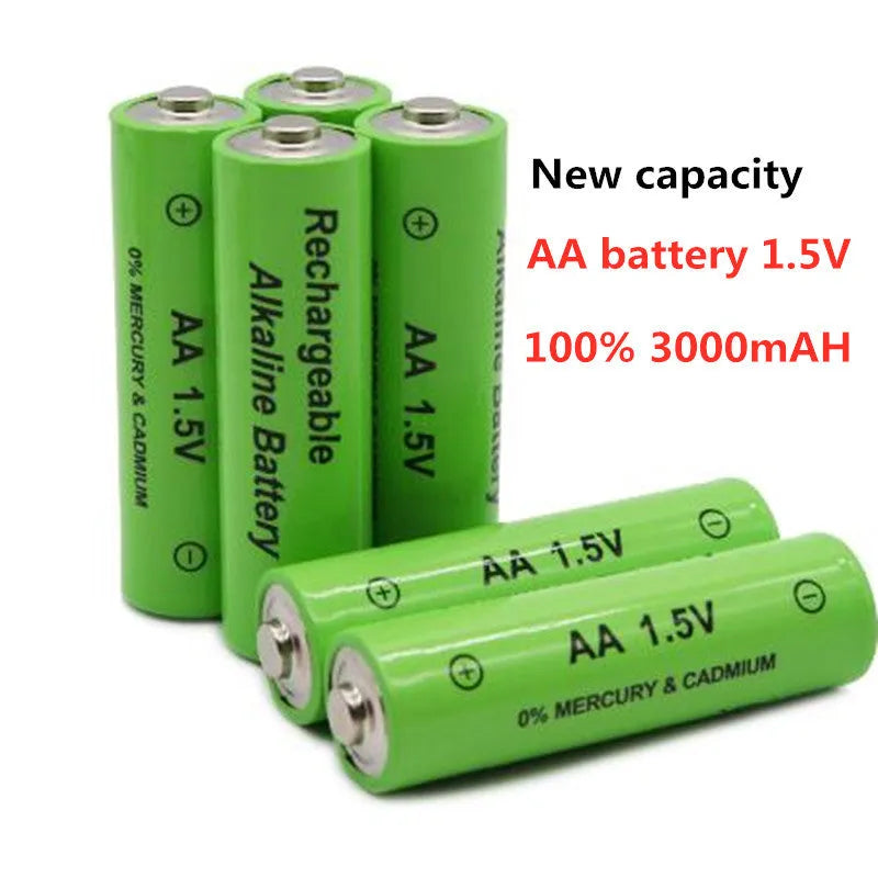 Alkaline AA rechargeable batteries 3000mAh industrial grade for high-drain devices