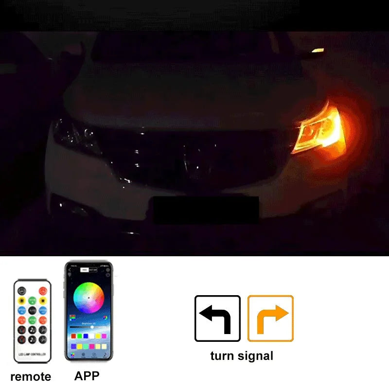 GM car engine cover LED light strip kit in 1.2m 1.5m 1.8m lengths with white red ice blue and colourful streamer modes