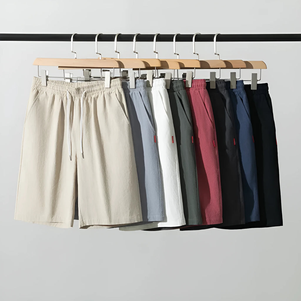 Cotton linen solid colour cropped pants with a drawstring waist in army green.