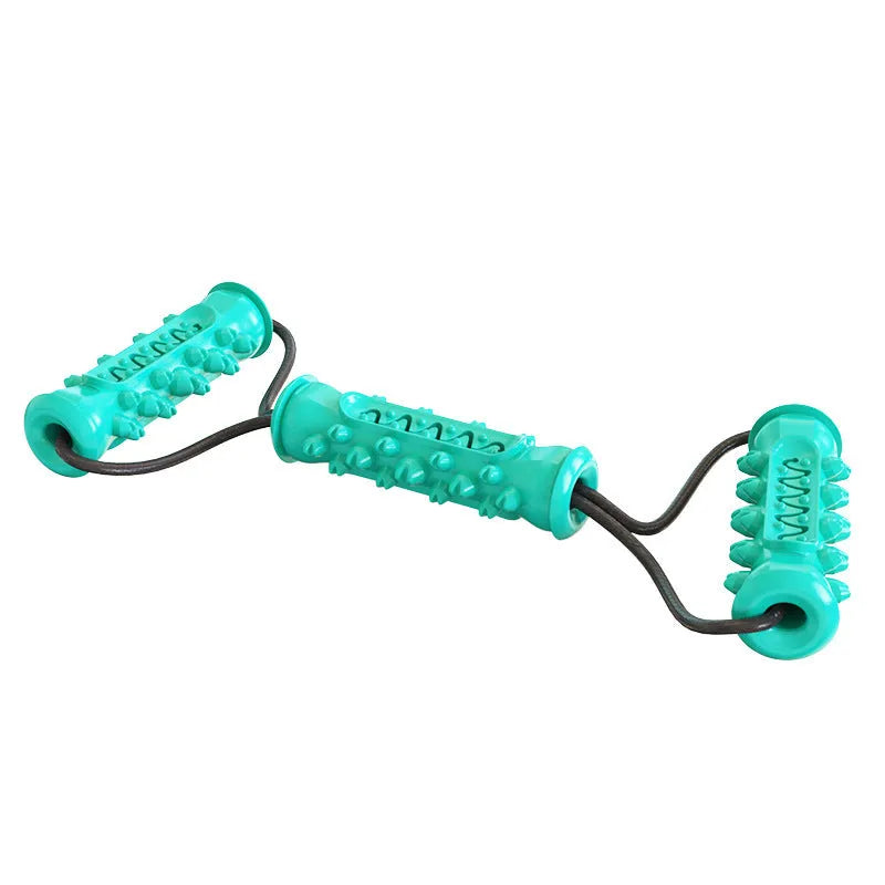Pet chew-resistant teeth cleaning stick with nylon and TPR construction, blue colour, designed for dog dental tartar removal