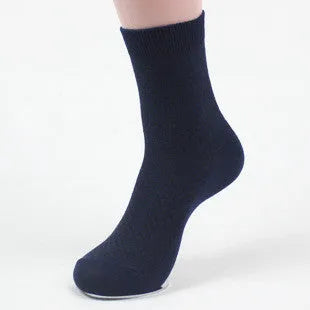 Men's bamboo fibre business socks in five neutral colours showing small square pattern