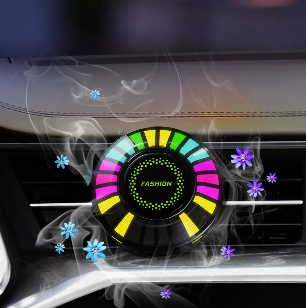 3D pickup effect RGB car atmosphere light mounted in car air vent with voice control and aromatherapy
