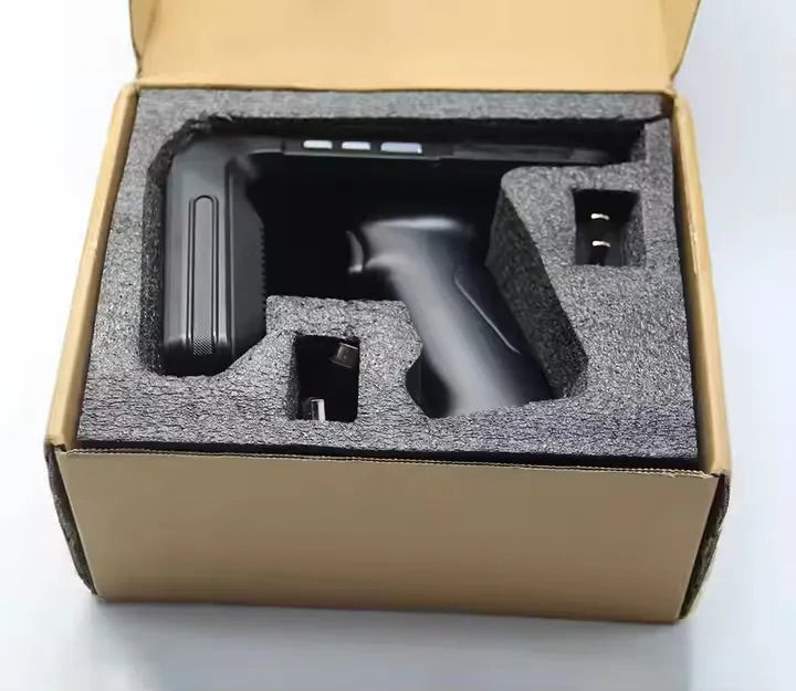 SLP-05 Android handheld UHF RFID scanner with display screen and scanning window