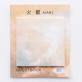 Square 7.3cm planet sticky notes with oil painting artwork of celestial bodies