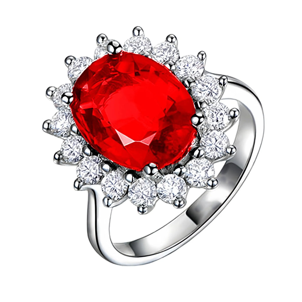 Adjustable opening multi-colour rhinestone ring in platinum tone for women, geometric natural style