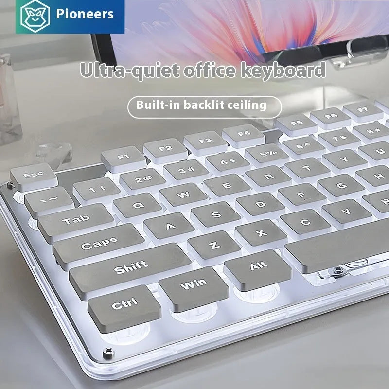 Wired mute keyboard with ABS construction in multiple colour options with various lighting effects