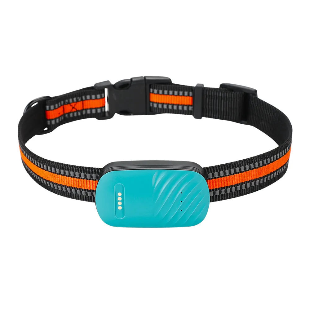 Blue pet GPS tracker with 4G anti-lost and SOS call feature for dogs and cats