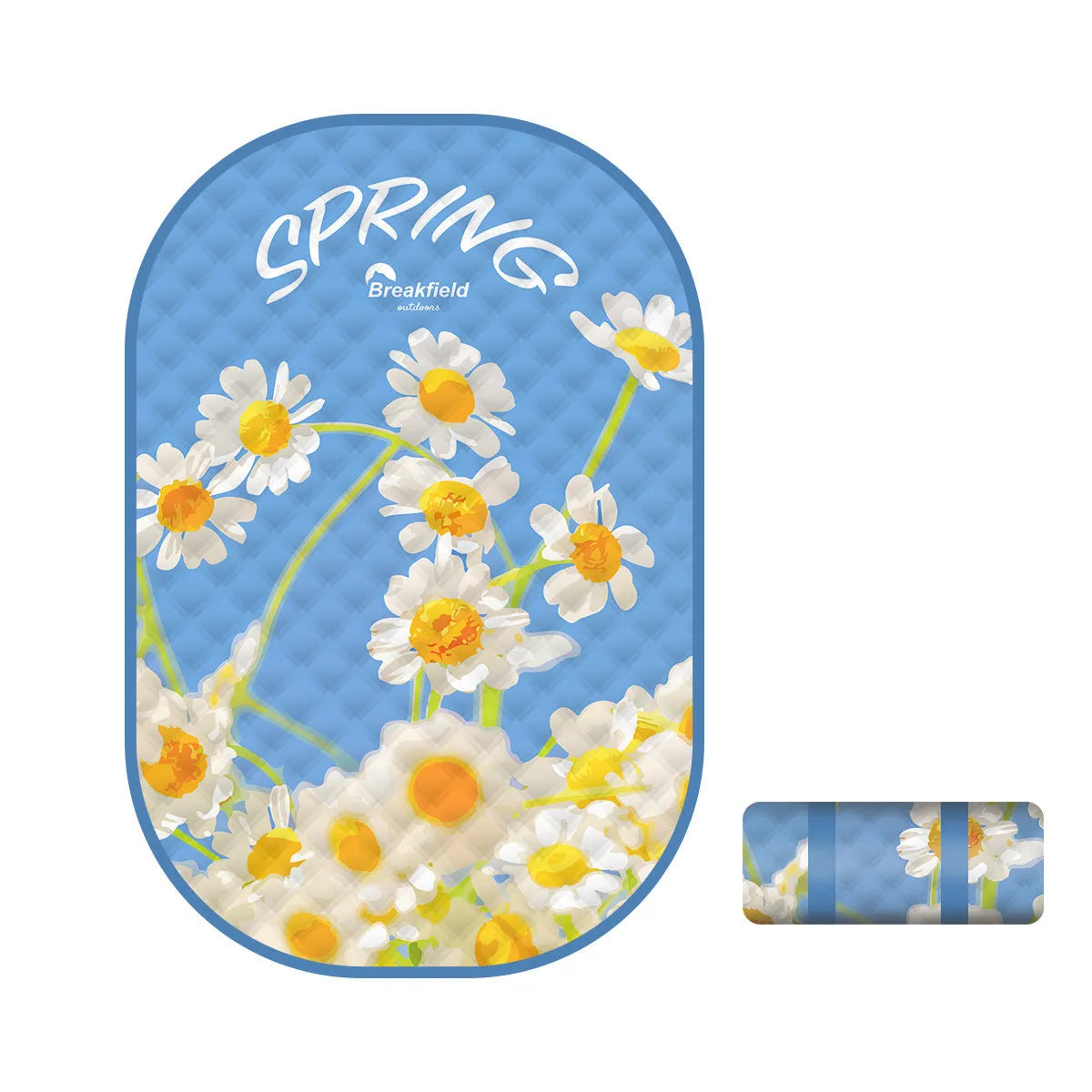 Waterproof ultrasonic thickening picnic mat with moisture-proof backing in seasonal colours