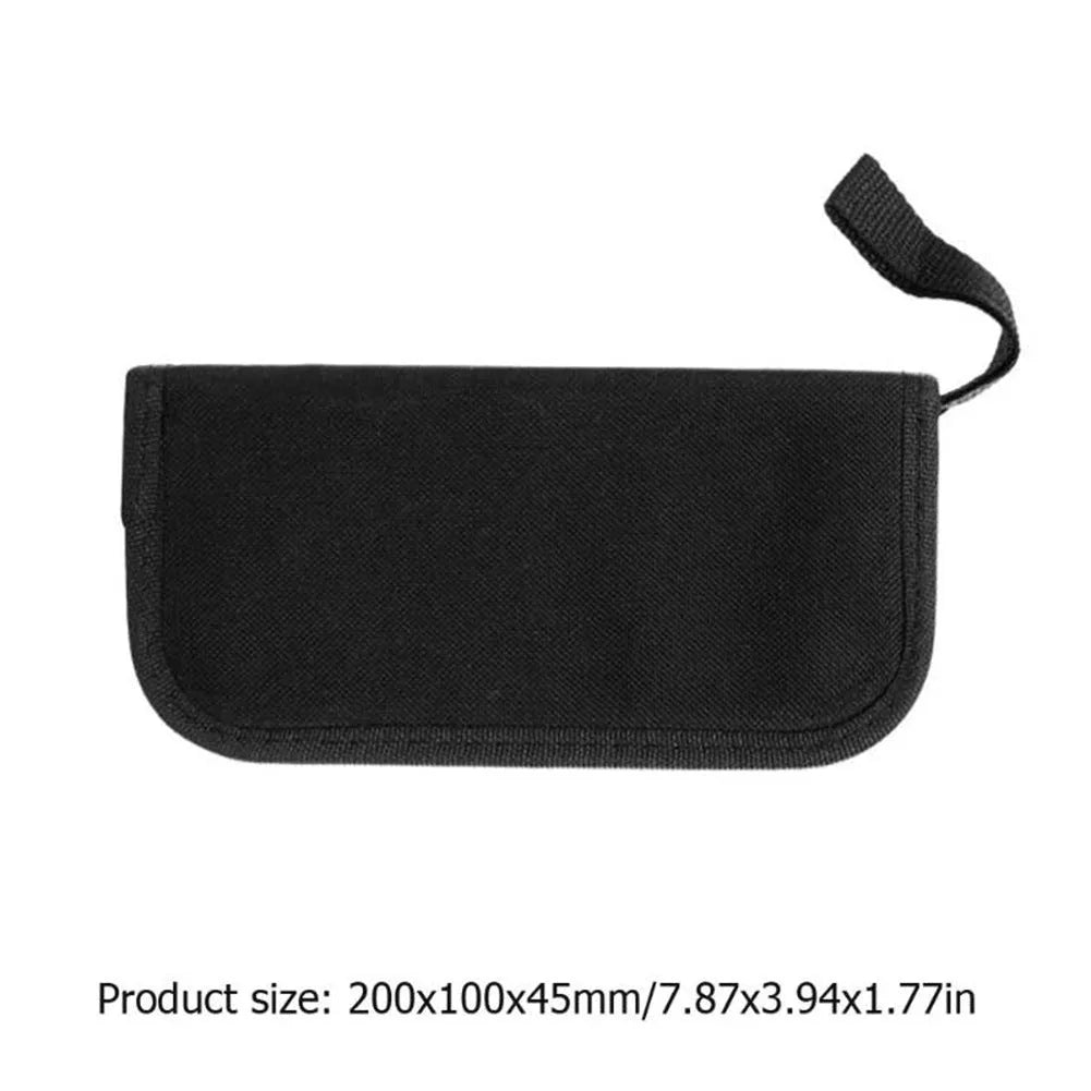 Black plastic guitar repair tool kit case for instrument maintenance