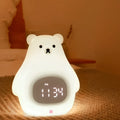Big White Bear cartoon style silicone night light with remote control and sleeping timer
