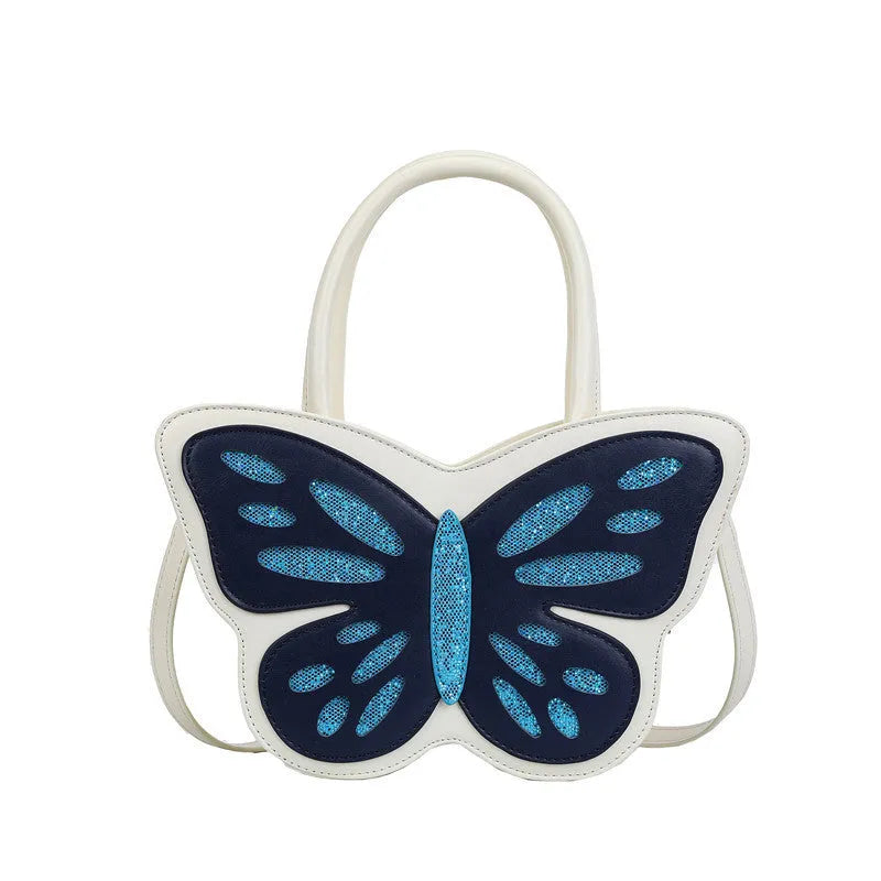 Square-shaped crossbody bag in PU leather with contrast detailing showing front view