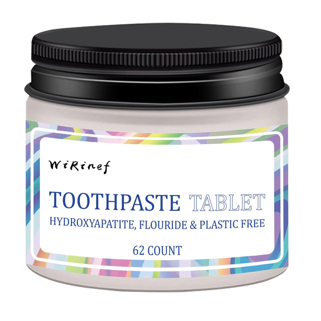 TP19 solid toothpaste tablets pack with 62 individual cleaning tablets for portable oral hygiene
