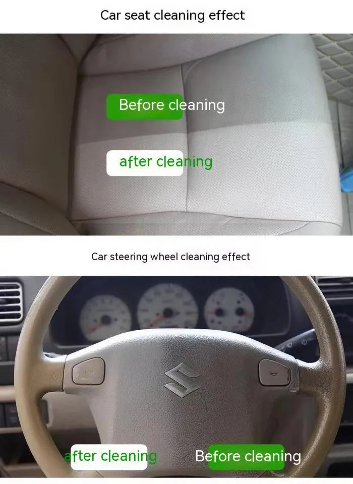 Bottles of wash-free ultrasonic fabric ceiling foam decontamination cleaner with towel and sponge wipes