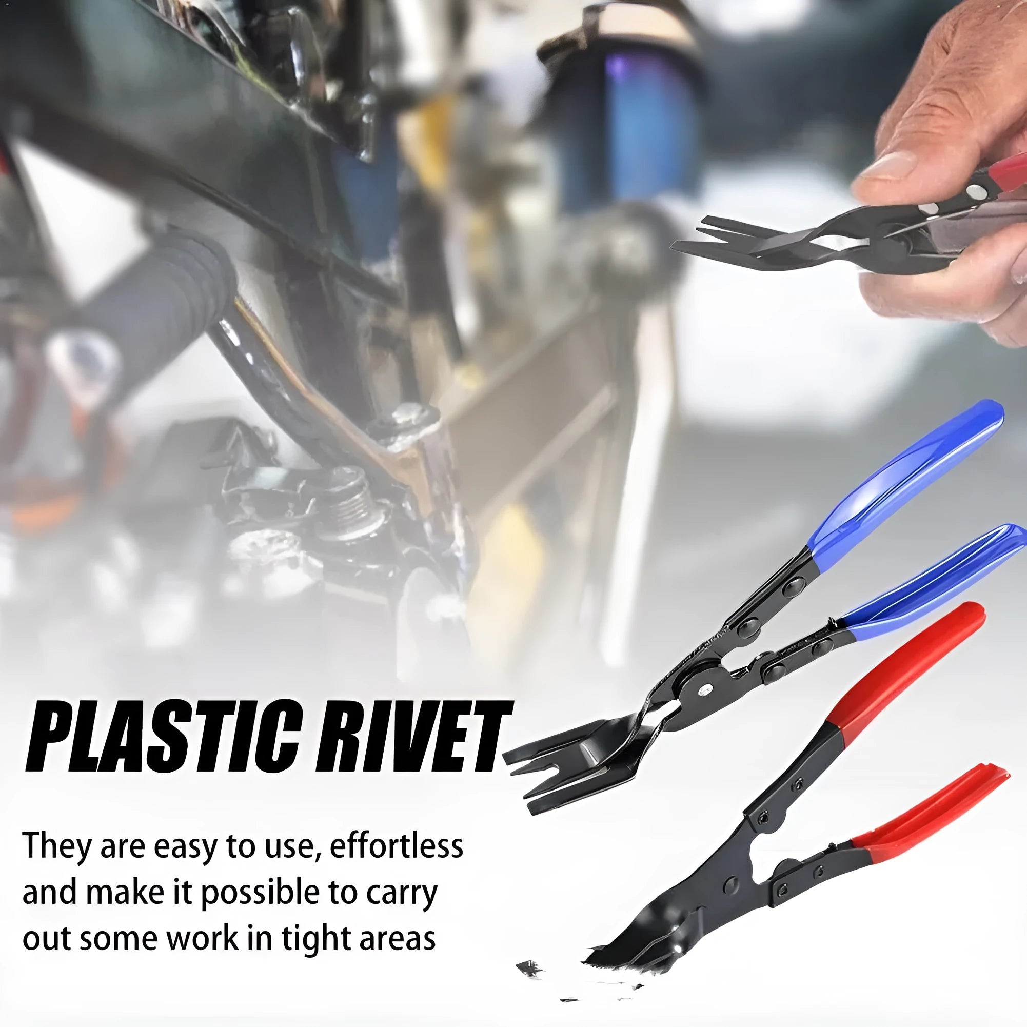 Blue car universal disassembly separator pliers with 240mm length for automotive trim removal