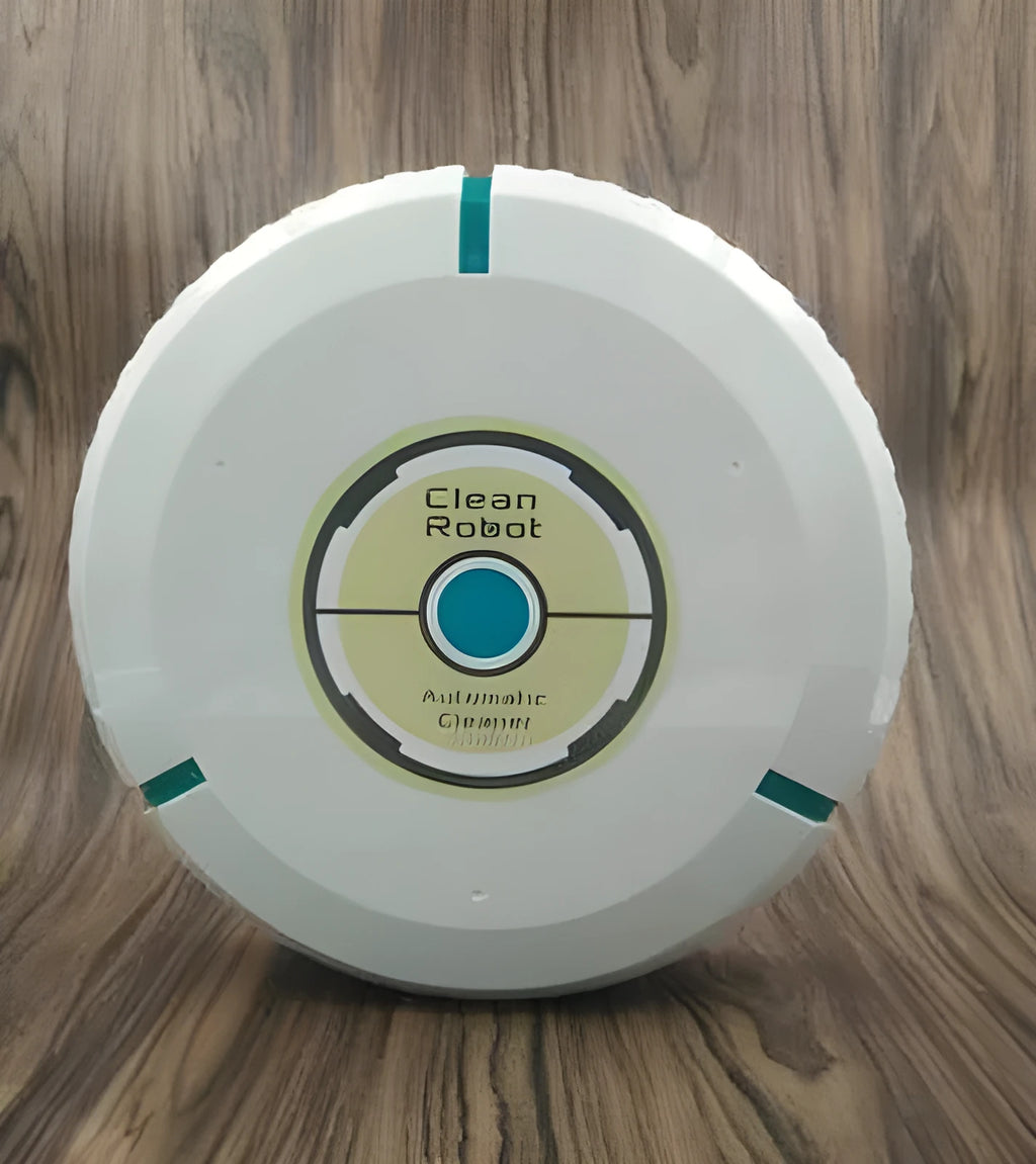 Black and white ABS automatic sweeping robot cleaner 23cm for multiple floor types
