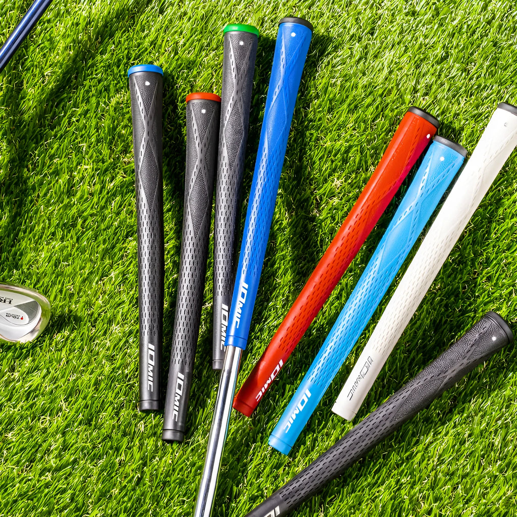 TPE golf club grip in multiple colour options including pink, red, blue, white, and black variants