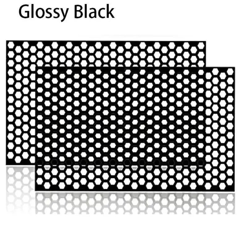 Car taillight honeycomb shape creative sticker film 48x30cm in bright black finish