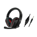 Black wired over-ear gaming headset with 40mm speakers and 6.3mm straight audio plug