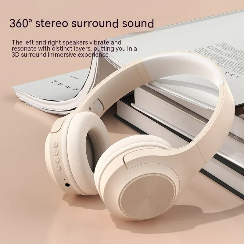 Personalised wireless Bluetooth headset with creative design in ivory white, chalk black, or youth green colour options