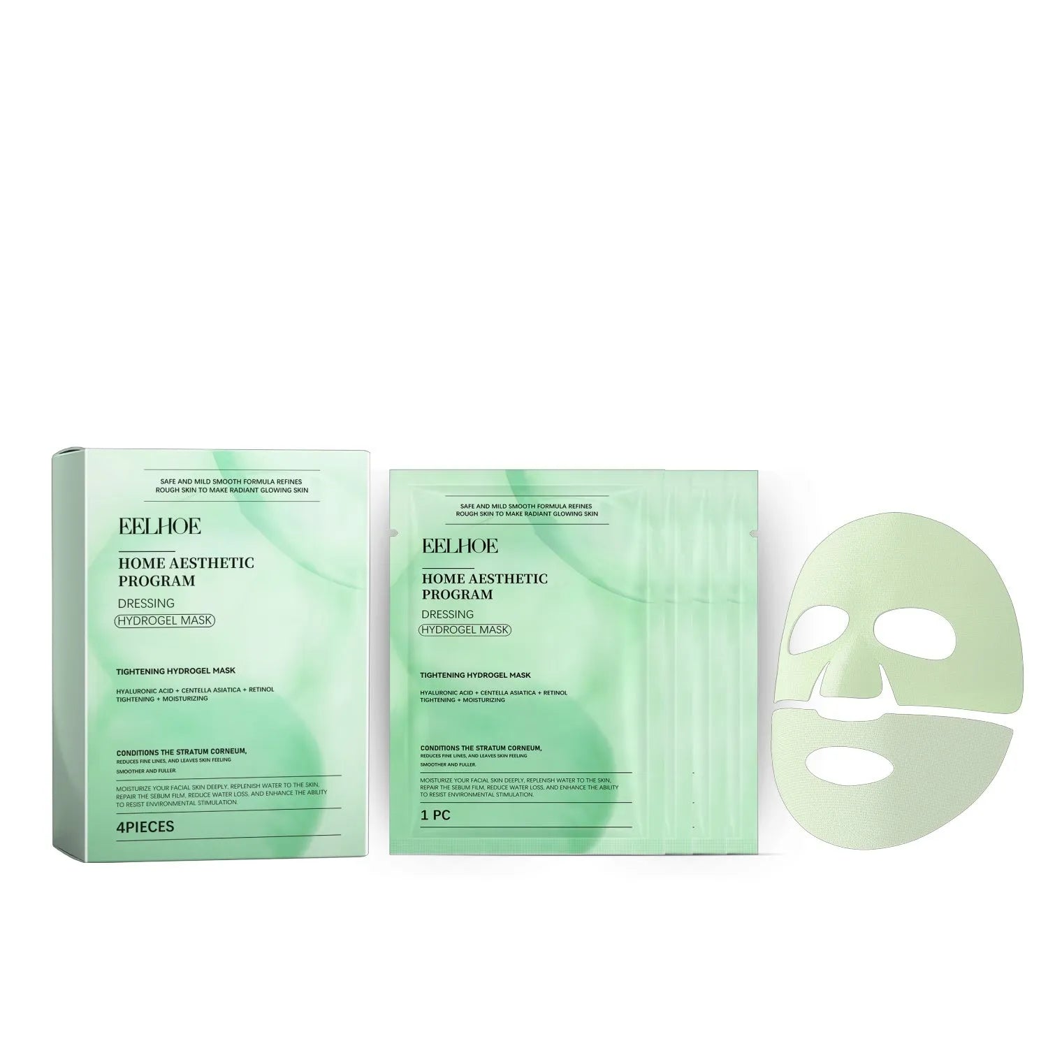 Retinol hydrating face mask with hyaluronic acid and Centella asiatica extract for skincare treatment