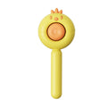 Purple white or yellow self-cleaning pet grooming brush with stainless steel bristles for cats and dogs