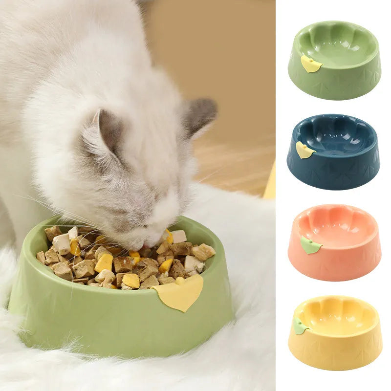 Green plastic double pet bowl for dog and cat food and water with anti-tip base