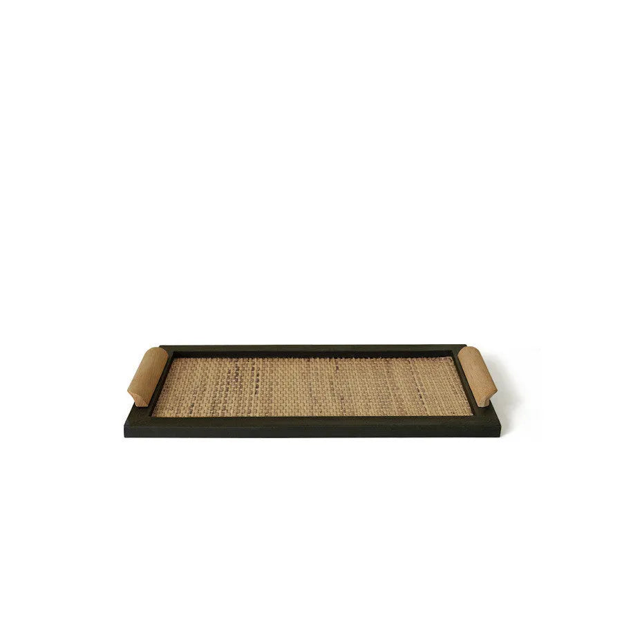 Pine wood dining tray with compartments in a natural finish.