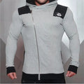 New Gyms slim fit hoodie for men, 95% cotton pullover in black, sizes M to XXL