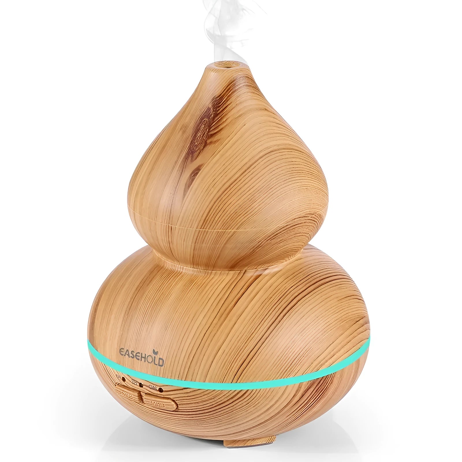 150ml wood grain ultrasonic aromatherapy diffuser with dark wood finish on a table