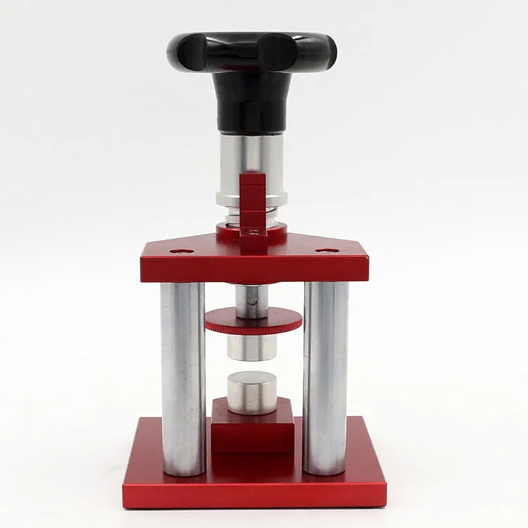 Watch back cover presser repair tool with set of twenty plastic moulds for DIY watch maintenance