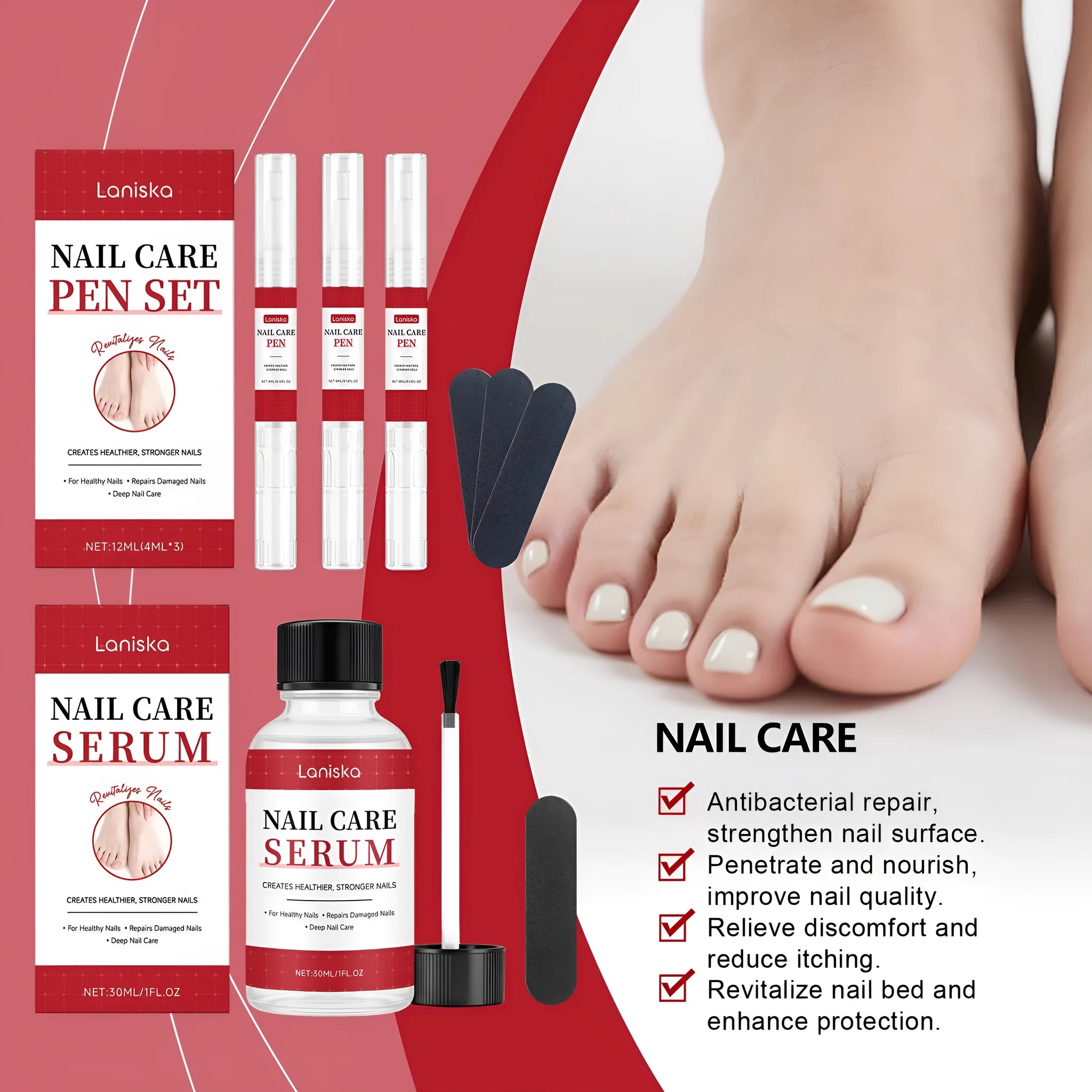 Nail Care Series pen set with nail care essence for daily nail nourishment and brightening