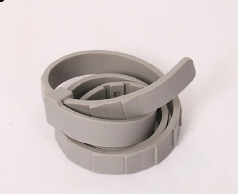 Rainbow coloured plastic flea prevention collar for pets on cat and dog packaging.