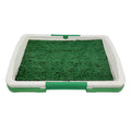 Three-layer pet dog grass patch toilet with green removable grass mat for indoor training