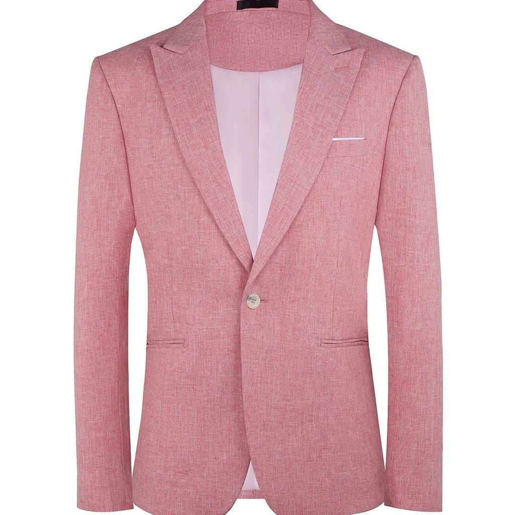 Men's western casual jacket in light blue or pink colour for spring and summer wear